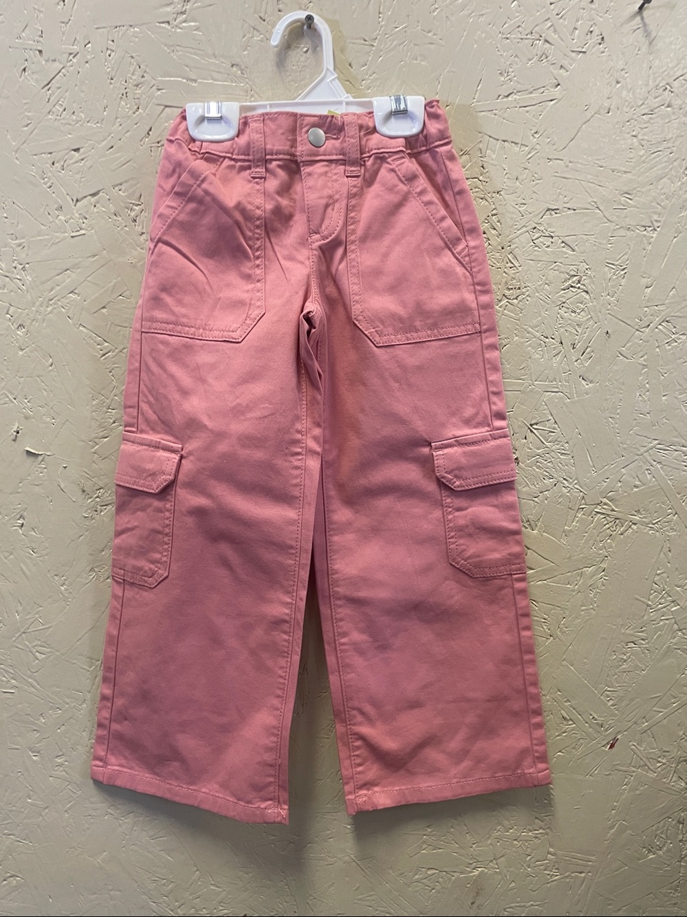 Wonder Nation Girls Coral Pink Elastic Waist Shorts